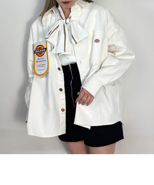 【Dickies】デニムワイドシャツジャケット