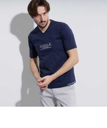 激シルケットVネック半袖Ｔシャツ