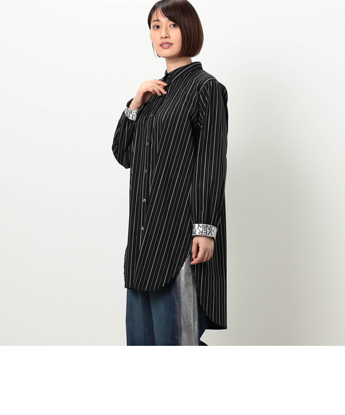 【WALDO】ストライプテープロゴ入りシャツ