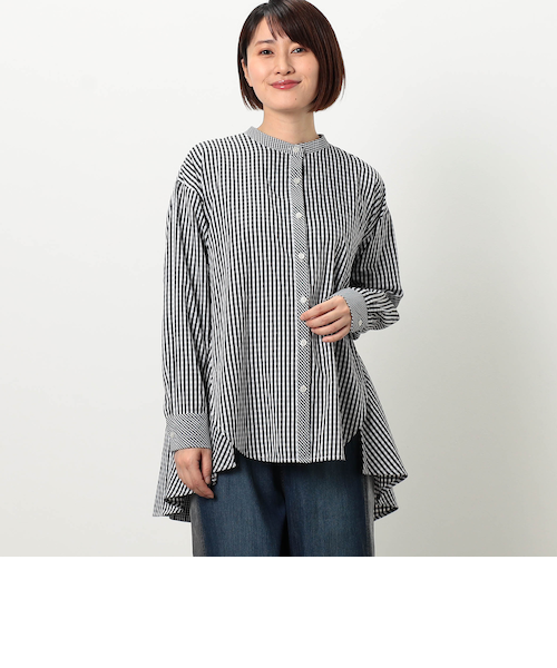 【WALDO】バックプリーツバンドカラーシャツ WALDO】バックプリーツバンドカラーシャツ｜ニコルの通販｜&mall
