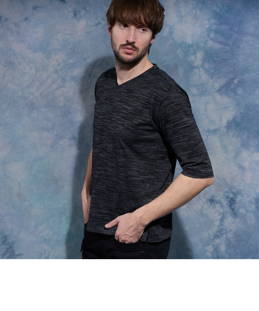 メランジスムース５分袖Tシャツ