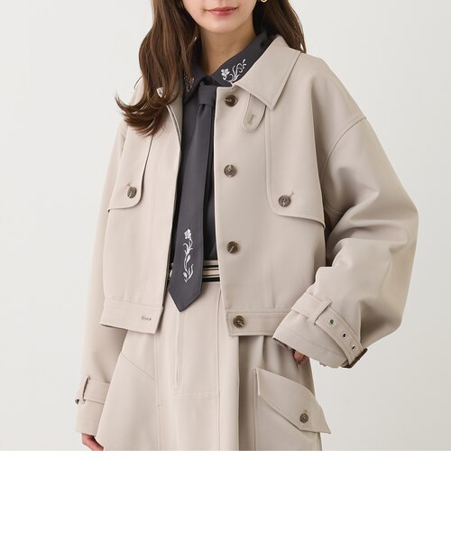 ドルマンスリーブ トレンチコート UNITED ARROWS オフホワイト