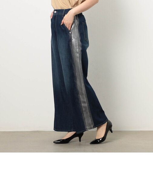 【WALDO】サイド箔プリントデニムパンツ