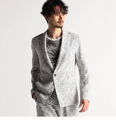 ３Ｄメッシュ　ナローラペルデザインジャケット