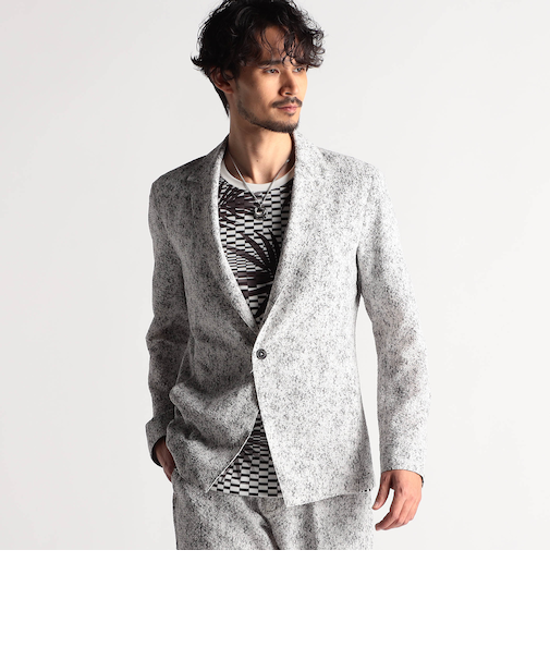 ３Ｄメッシュ　ナローラペルデザインジャケット