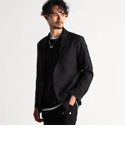 3Dメッシュ ナローラペルデザインジャケット