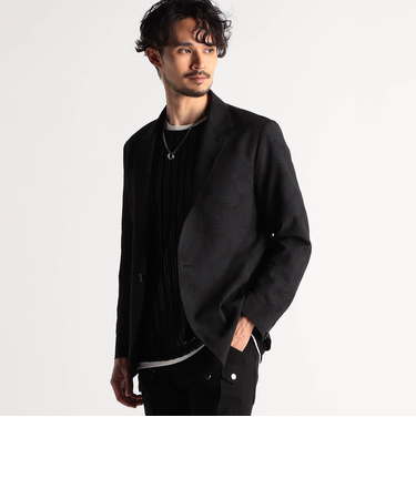 ３Ｄメッシュ　ナローラペルデザインジャケット