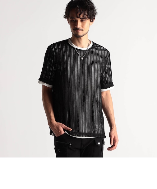 ラッセルレースアンサンブルTシャツ