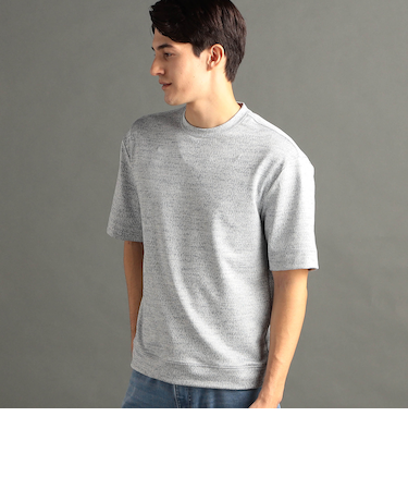 メランジジャカード リラックスフィット クルーネックTシャツ