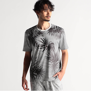 ジオメトリック＆ボタニカルプリント半袖Ｔシャツ