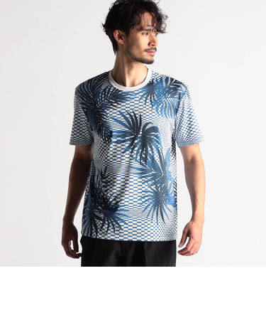 ジオメトリック＆ボタニカルプリント半袖Ｔシャツ