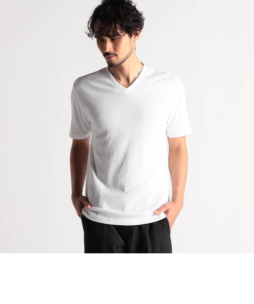 バスケットリンクスジャガードＶネックプルオーバ