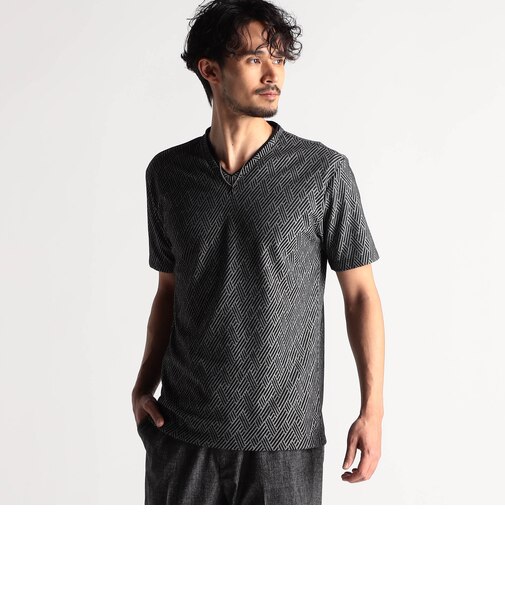 バスケットリンクスジャガードＶネックプルオーバ