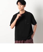 圧縮マイクロカノコ異素材切り替えTシャツ