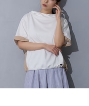 異素材半袖プルオーバー