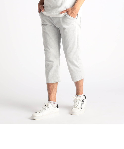美品 シャンブレーツイル クロップドフレアパンツ Ballsey (2909 美品 シャンブレーツイル クロップドフレアパンツ Ballsey (2909