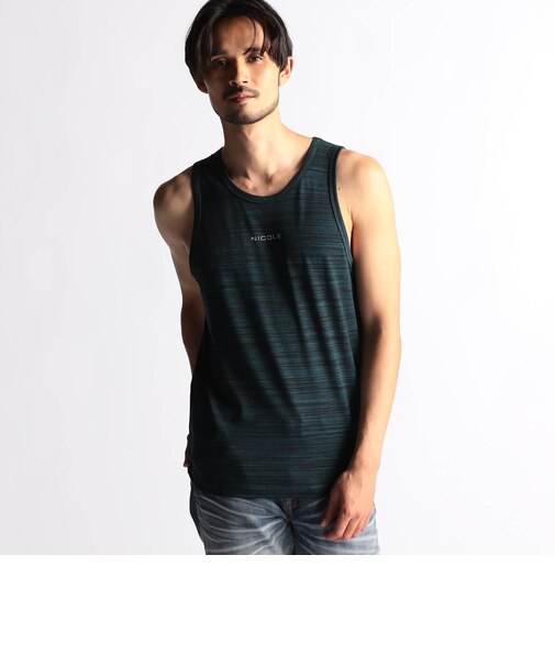 ランダムテレコ・メランジ天竺タンクトップ