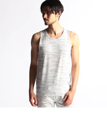 ランダムテレコ・メランジ天竺タンクトップ