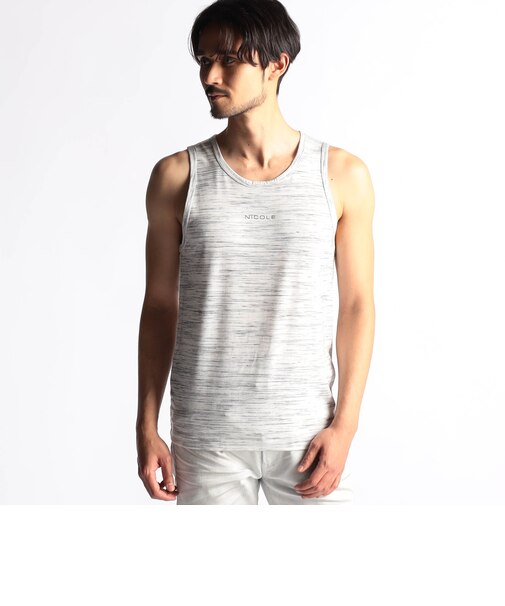 ランダムテレコ・メランジ天竺タンクトップ