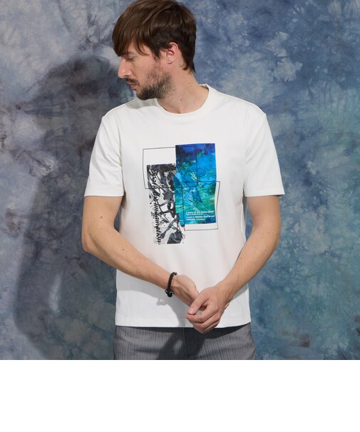 アラカルトグラフィックプリント半袖Tシャツ