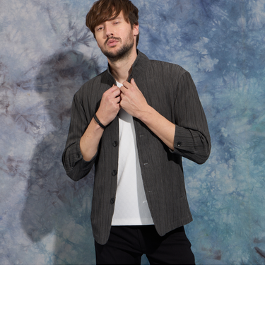 カラープリーツ７分袖ジャケット