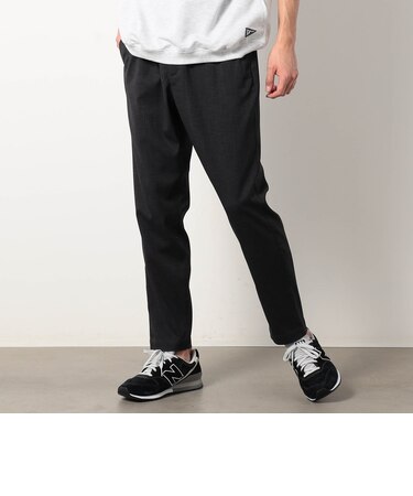 リネンライク素材テーパードイージーパンツ