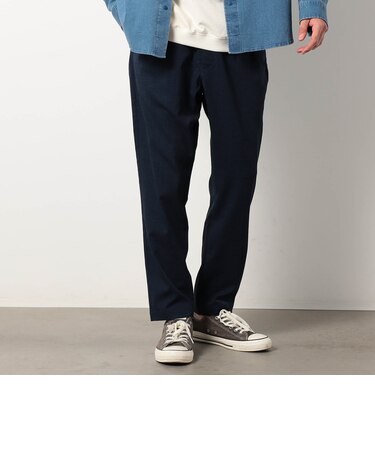 リネンライク素材テーパードイージーパンツ