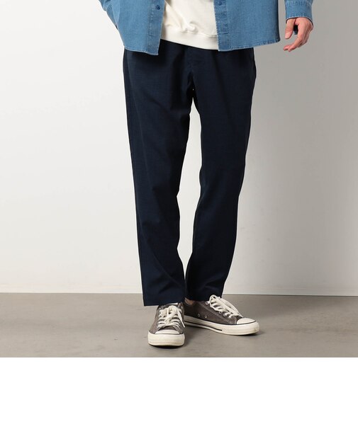 リネンライク素材テーパードイージーパンツ