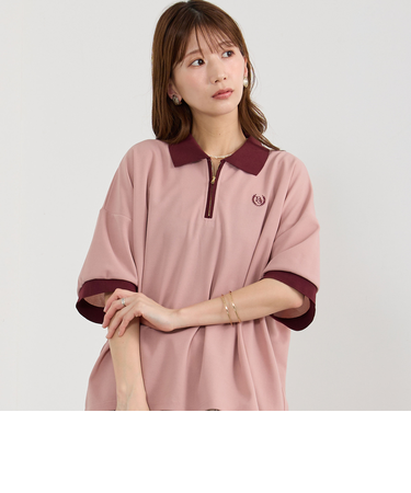 ハーフZIPポロシャツ