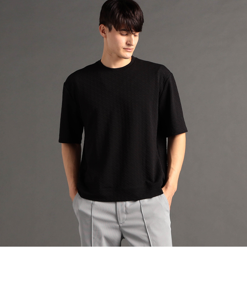 グラフィックジャカード クルーネックTシャツ