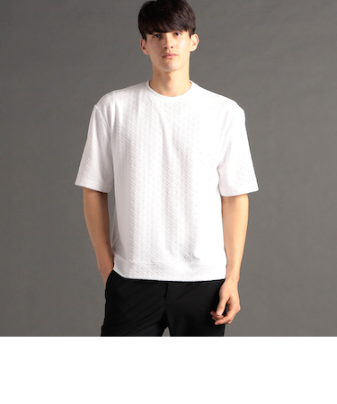 グラフィックジャカード クルーネックTシャツ