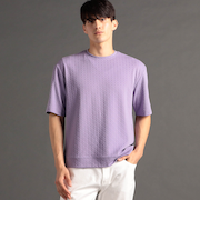 グラフィックジャカード クルーネックTシャツ