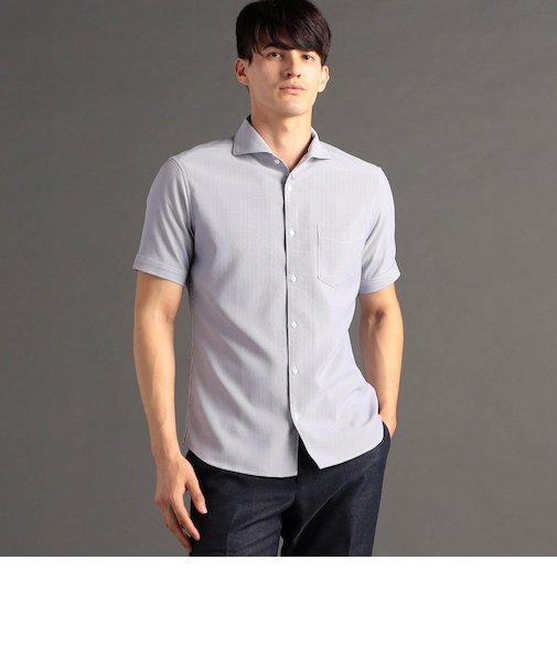 サッカーストライプ ドレスシャツ