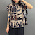 フリル袖柄シャツ
