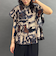 フリル袖柄シャツ