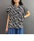 フリル袖柄シャツ