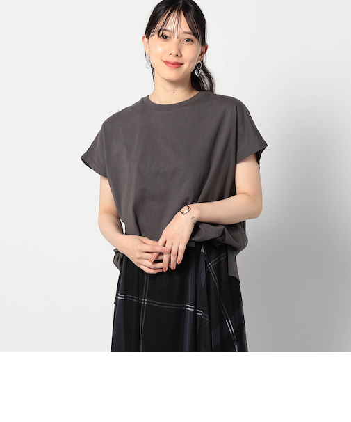 ワンポイント刺繍 ドルマンTシャツ