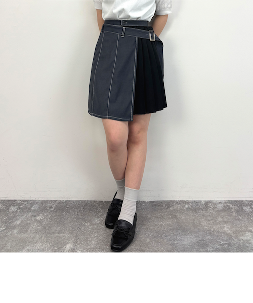 ラッププリーツスカート