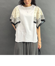 スカーフスリーブTシャツ