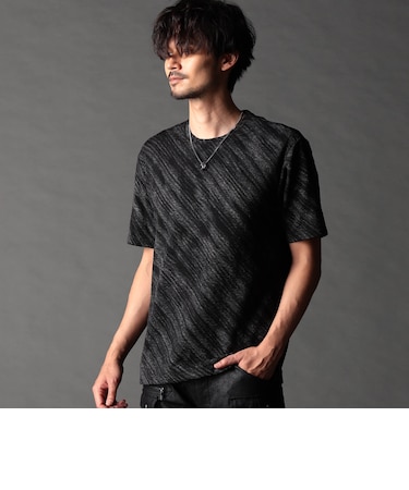 ゼブラ柄スプレー風ぼかしプリントTシャツ