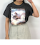 フレンチスリーブ猫Tシャツ