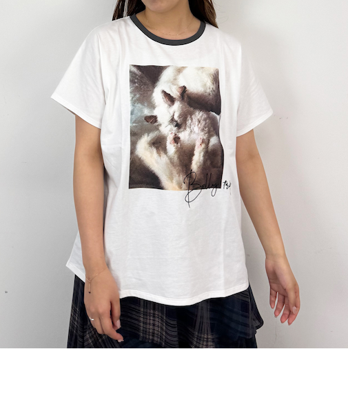 フレンチスリーブ猫Tシャツ