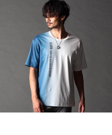 ストレッチポンチ 縦ロゴグラデーションTシャツ