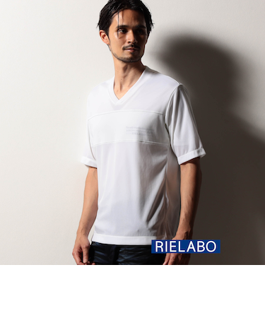 【RIELABO】デザインVネックカットソー