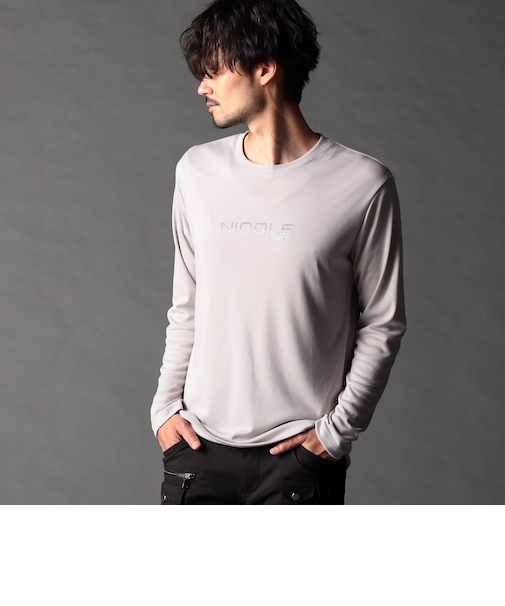 ロゴ刺繍長袖Tシャツ
