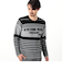 【NICOLE SPORTS】ロゴタックジャカードボーダーニット