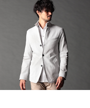 シワ加工スタンドカヴァーオール