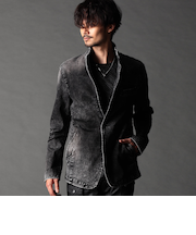 シワ加工スタンドカヴァーオール