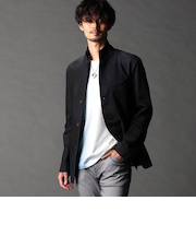 シワ加工スタンドカヴァーオール