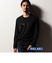 【RIELABO】ジェルロゴプリント クルーネックTシャツ